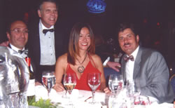 Congress of ISHRS, New York, USA, October 2003. From the left side: Dr Bessam K. Farjo (Great Britain), Dr Paul T. Rose (USA), Dr Melike Kulahci (Turkey), Dr Jerzy Kolasiński.