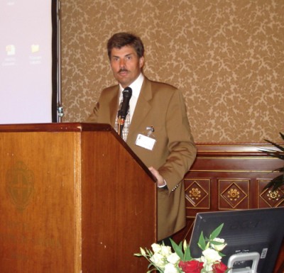 Dr Jerzy Kolasiński podczas obrad Italian Society of Hair Restoration
