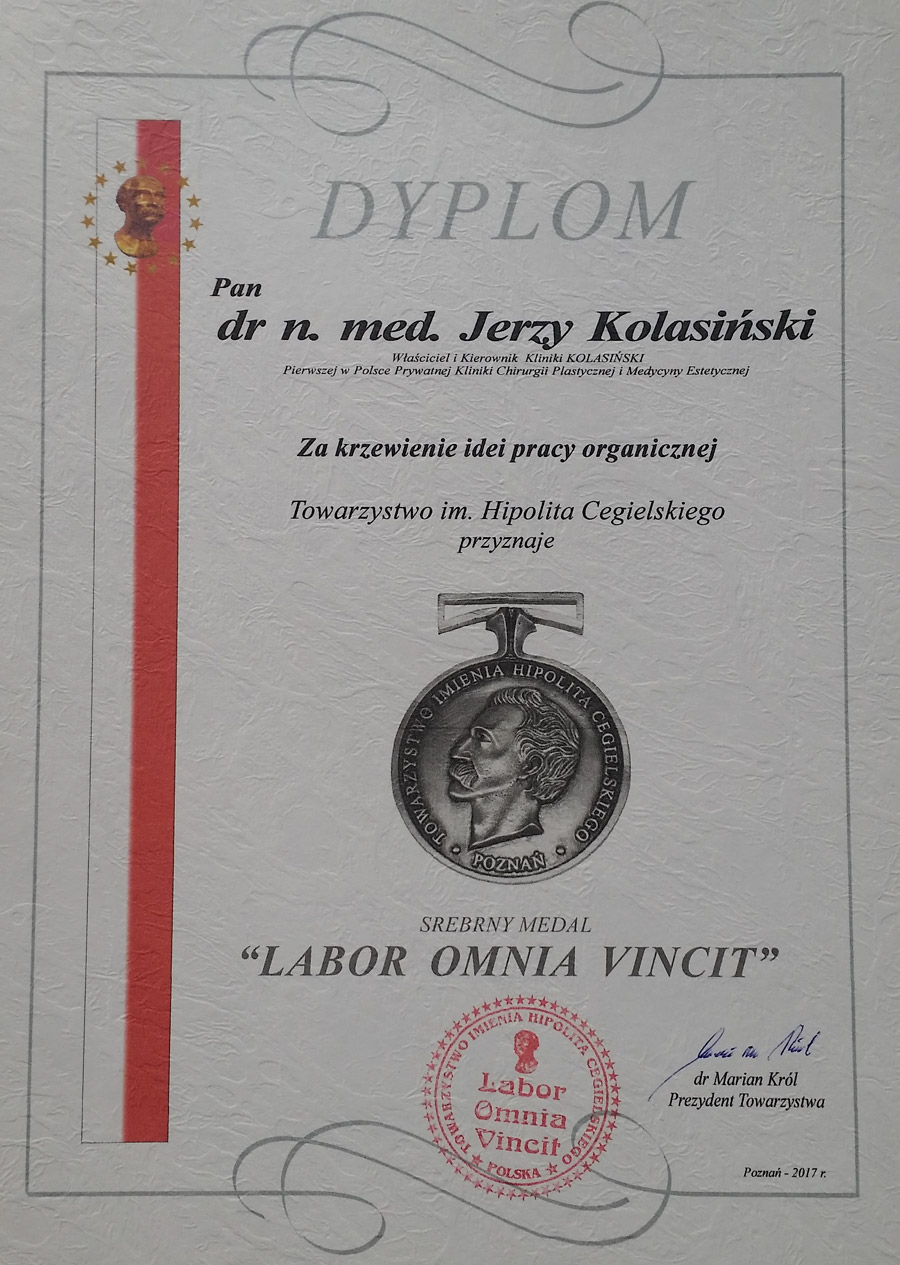 Klinika Kolasiński - Medal „Labor Omnia Vincit”
